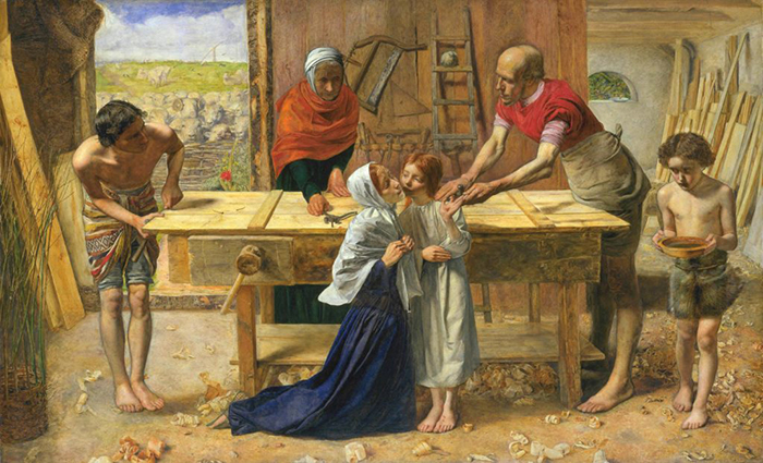 У Иисуса были братья и сёстры. Картина Джона Эверетта Милле «Христос в родительском доме», 1850 год. / Фото: wikipedia.org