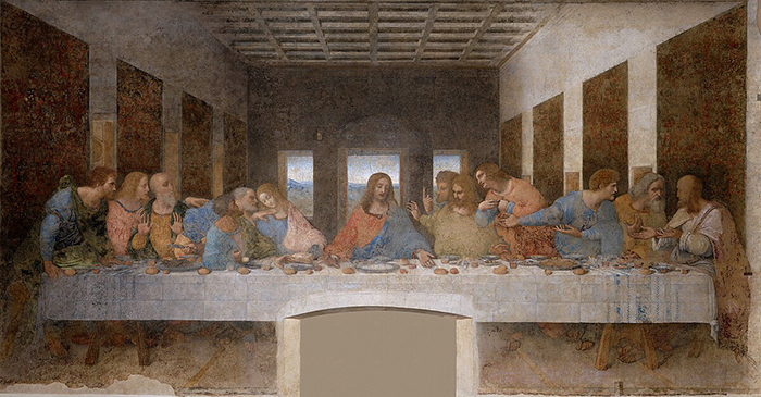 Двенадцать апостолов Иисуса Христа на фреске Леонардо да Винчи «Тайная вечеря». / Фото: wikipedia.org
