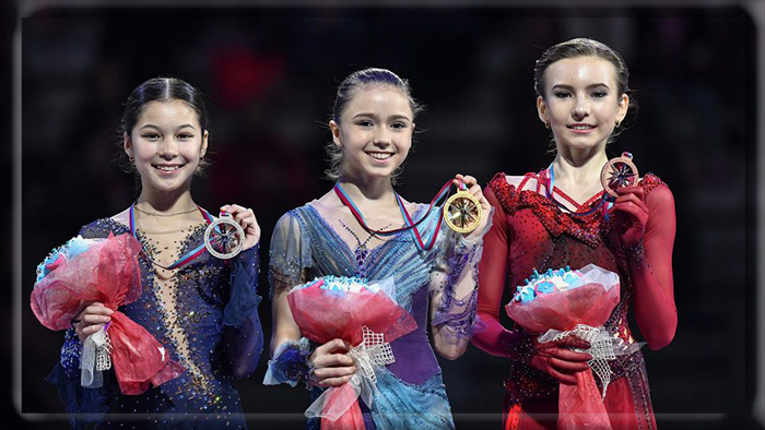 Камила Валиева на чемпионате мира среди юниоров в 2019 году.