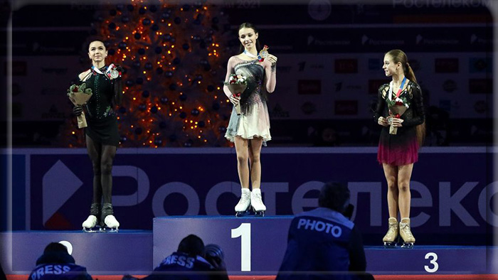 Камила Валиева на чемпионате России в 2020 году.