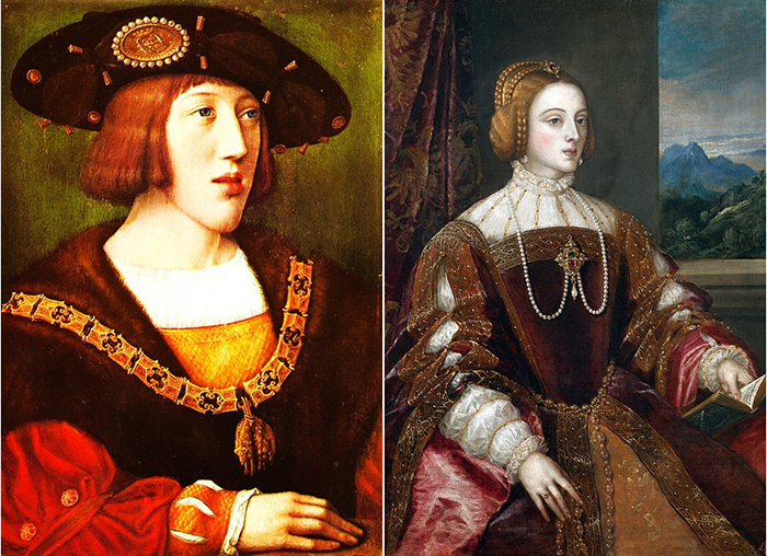 Карл V и Изабелла Португальская.