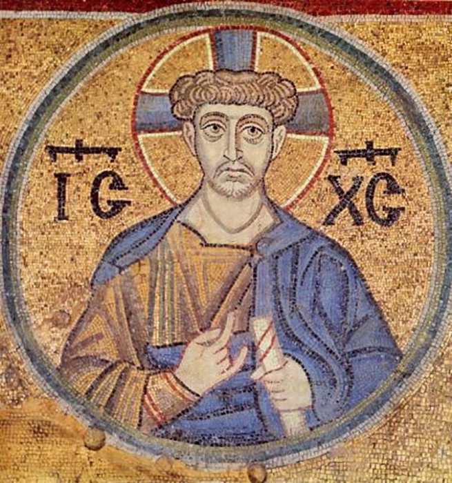 Христос Священник. Мозаика из Софии Киевской. XI век. / Фото: wikipedia.org