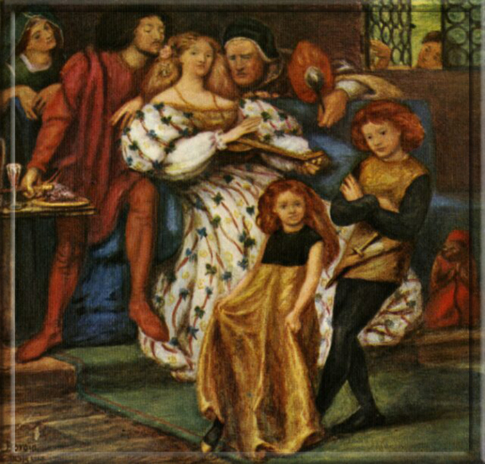 Картина, изображающая Папу Александра VI, его сына Чезаре Борджиа и его дочь Лукрецию Борджиа.