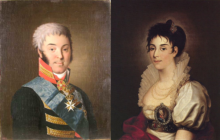 Граф Николай Петрович Шереметев со своей супругой Прасковьей Жемчуговой.