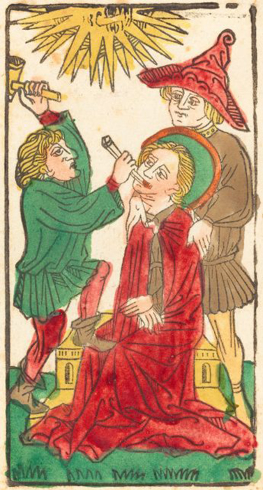 Рисунок с изображением работы стоматолога в средневековье, около 14 века. / Фото: Heritage Images / Getty Images