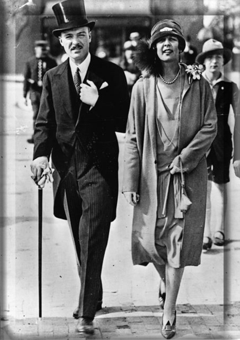 Принцесса Монако Шарлотта Луиза Джульетта со своим мужем, графом Пьером Полиньяком, около 1925 года.