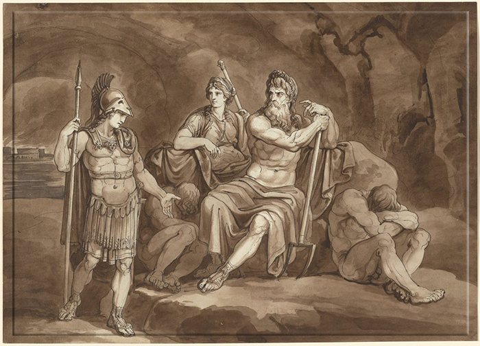 Одиссей в царстве Аида.
