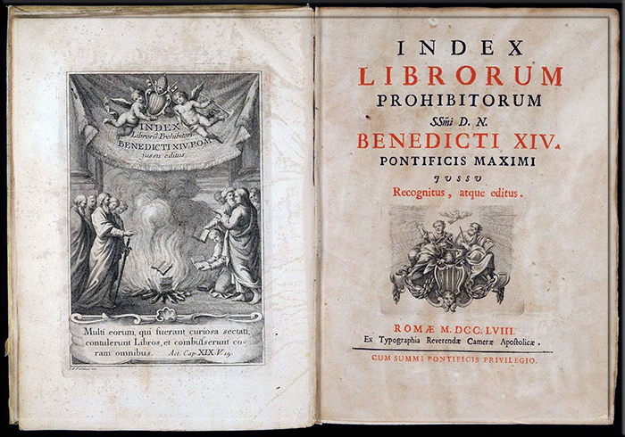 Венецианское издание Индекса запрещённых книг 1564 года.
