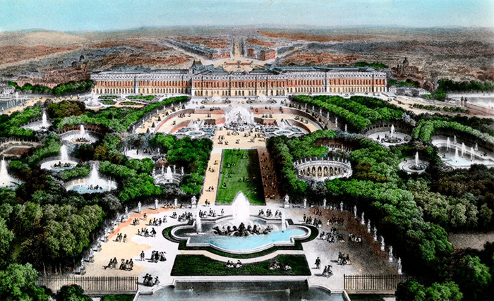 Территория Версальского дворца в начале 20 века имела другую планировку, чем сегодня. / Фото: GETTY IMAGES