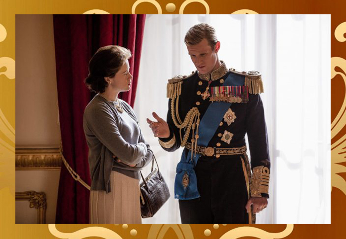 Актриса Клэр Фой (слева) в роли королевы Елизаветы и актер Мэтт Смит (справа) в роли принца Филиппа.