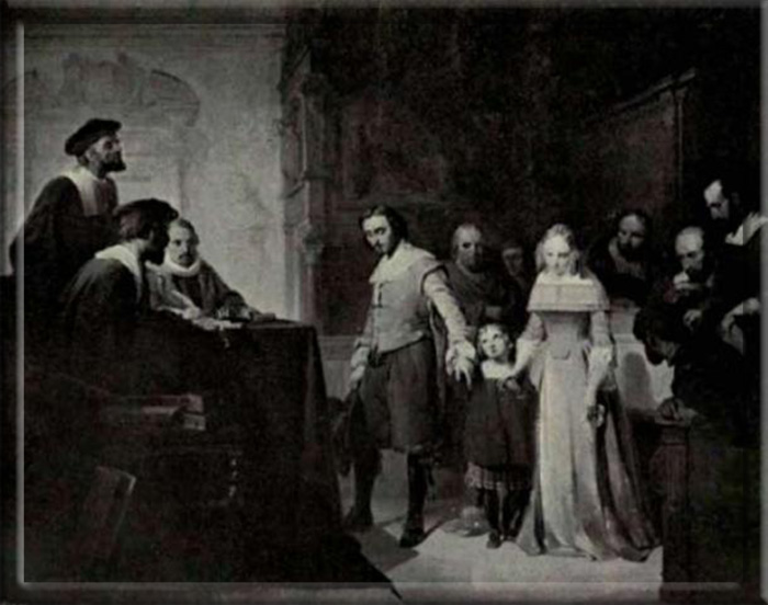 Картина Яна Хендрика ван де Лаара «Развод», 1846 год.