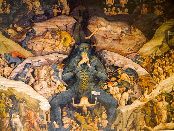 Фреска, изображающая пророка Мухаммеда в аду. / Фото: amusingplanet.com