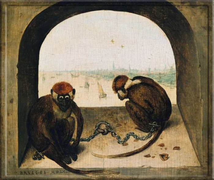 «Две обезьяны», картина Брейгеля Старшего.