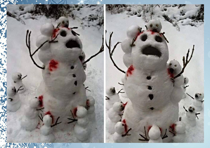 Из чего сделать снеговика во дворе, если снега нет: 5 интересных идей