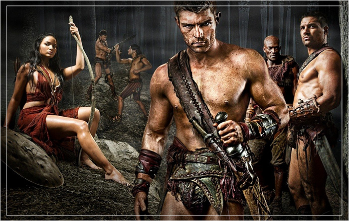 Рекламный плакат фильма «Спартак: Война проклятых».