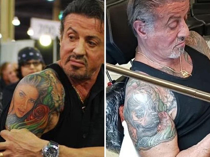 Сильвестр Сталлоне и его татуировки.