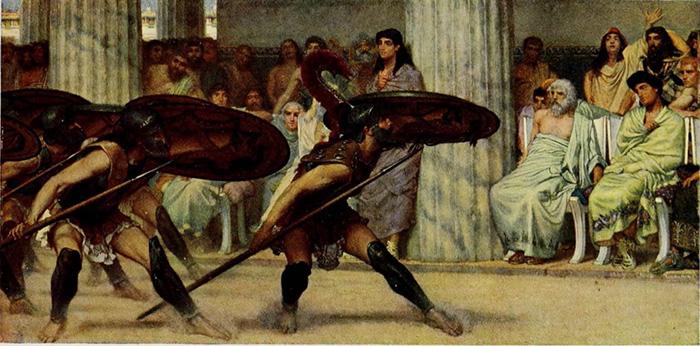 Пирров танец, картина Лоуренса Альма-Тадемы (1869). / Фото: Wikimedia Commons