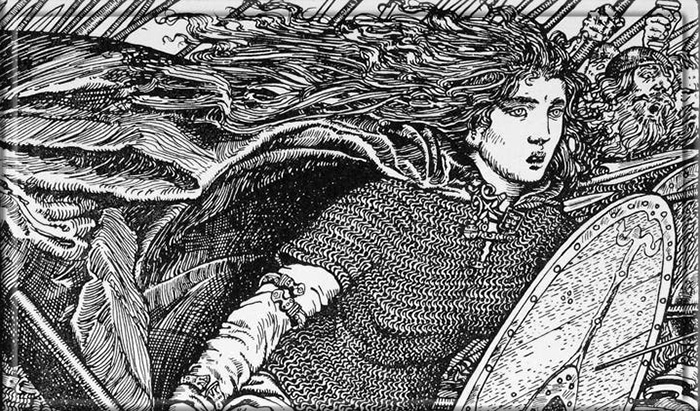 Художественное изображение королевы викингов Тиры.
