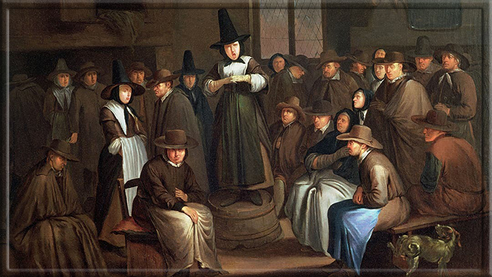 Встреча квакеров, картина Эгберта Ивана Химскерка, около 1685 года.