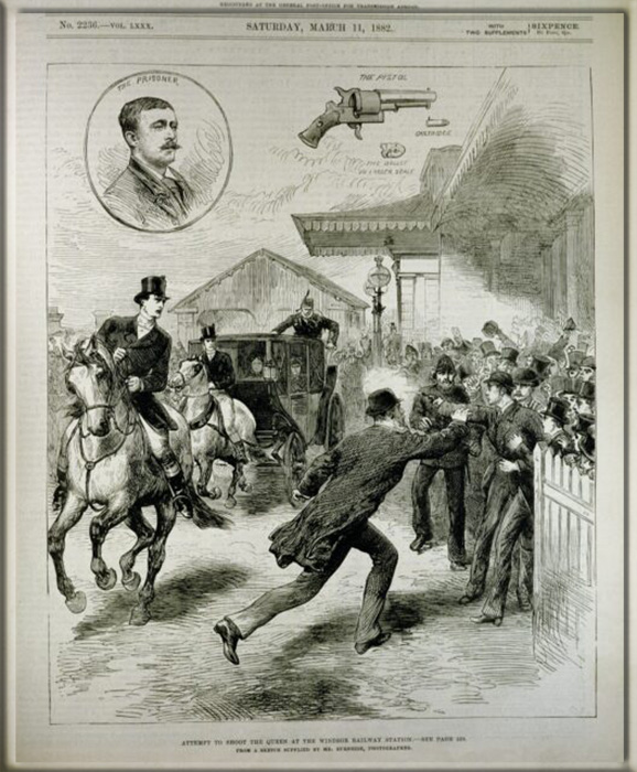 Гравюра от 11 марта 1882 года, изображающая покушение Родерика Маклина.
