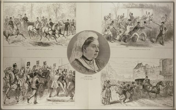 Иллюстрации нападений на королеву Викторию из The Illustrated London News от 11 марта 1882 года.