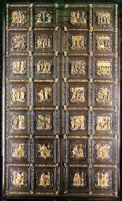 Северные двери работы Лоренцо Гиберти.