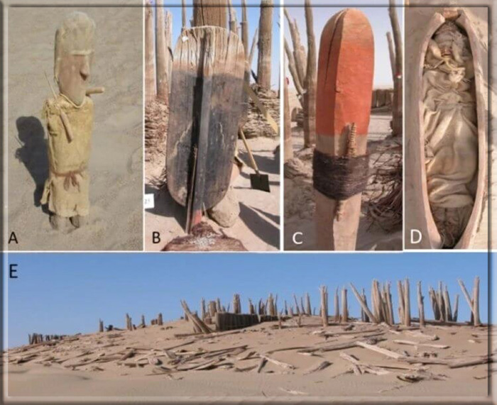 Артефакты, найденные рядом с мумиями.