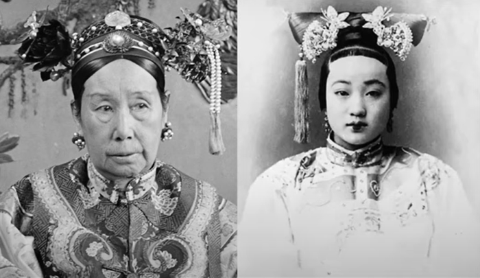 Слева направо: Императрица Цыси. \ Наложница Чжэнь.