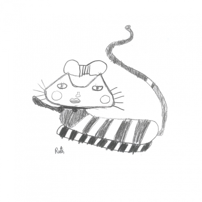 Рисунок: Кот Лили - воображаемый друг Рут Фикейд. 