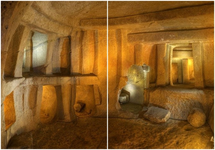 Камера Оракула, подземный храм Хал-Сафлиени, Мальта.