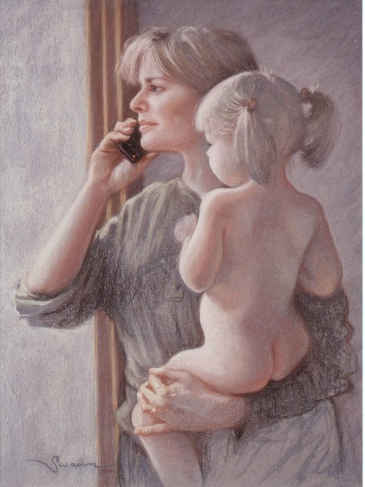 Женщина с ребёнком. Автор: Christine Swann.