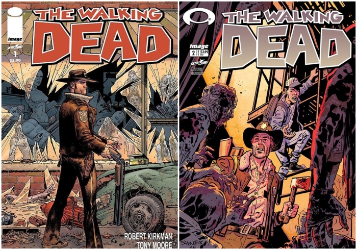 Слева направо: Walking Dead №1. \ Walking Dead №2.