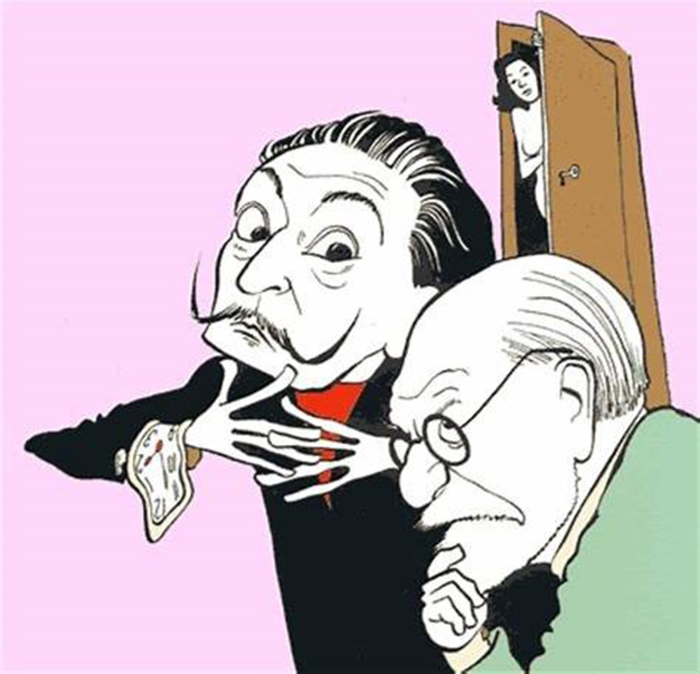 Иллюстрация Сальвадор Дали и Зигмунд Фрейд (все права принадлежат автору). \ Фото: bing.com.