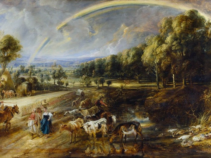 Радужный пейзаж, Питер Пауль Рубенс, 1636 год. \ Фото: seebritish.art.