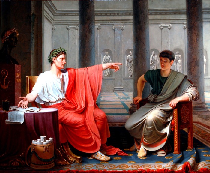 Император Август упрекает Корнелиуса Цинну в предательстве, Этьен-Жан Делеклюз, 1814 год. \ Фото: google.com.
