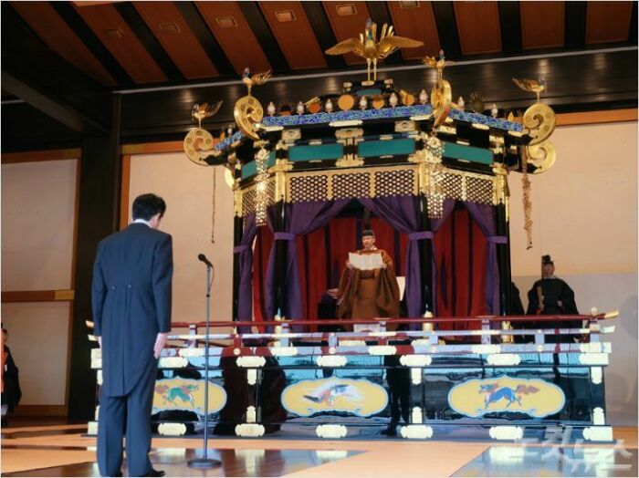 Церемония интронизации императора Нарухито, 22 октября 2019 года. \ Фото: nocutnews.co.kr.