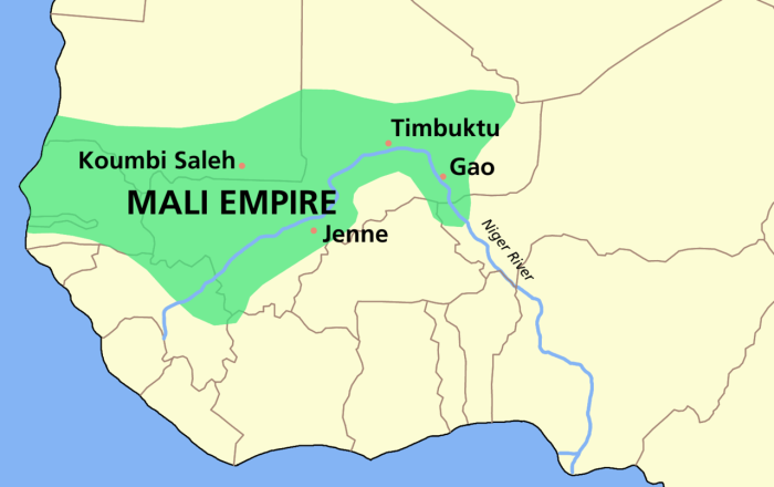 Территория империи Мали (около 1350 года). \ Фото: wikipedia.org.