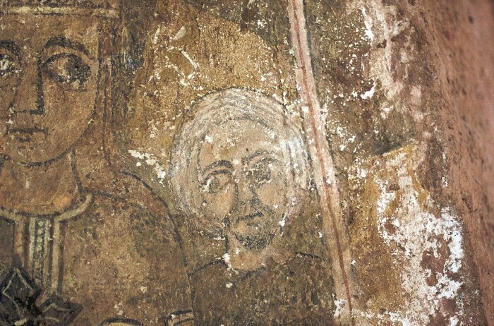 Настенный фриз 15 века в церкви Бет Меркуриос, Лалибела, Эфиопия. \ Фото: en.wikipedia.org.