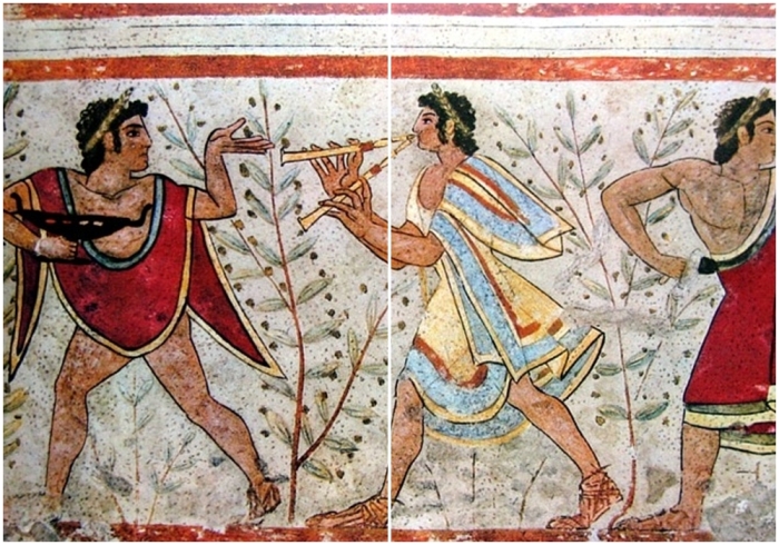Этрусская фреска, V век до нашей эры.