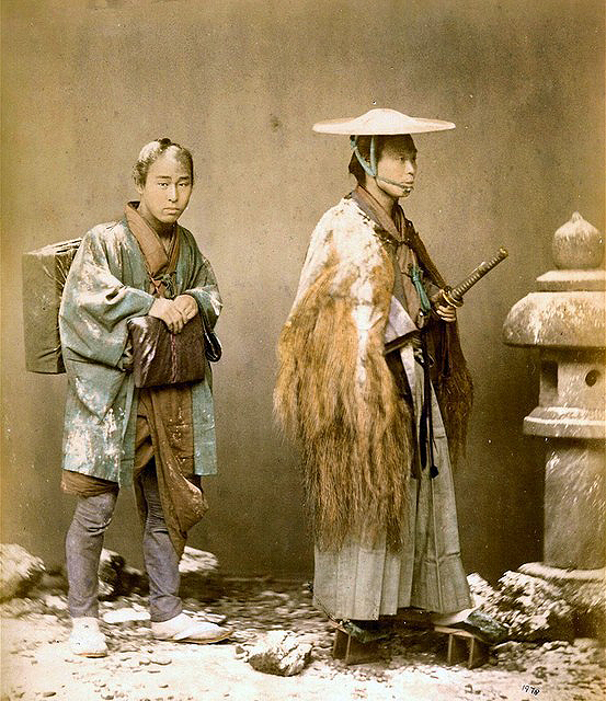Самураи. Цветные фотографии Японии в период Эдо. Автор фото: Felice Beato.
