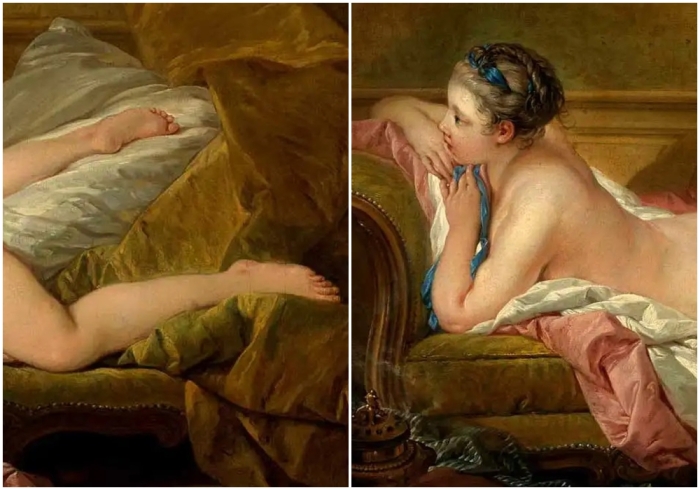 Отдыхающая девушка, Франсуа Буше, 1752 год.