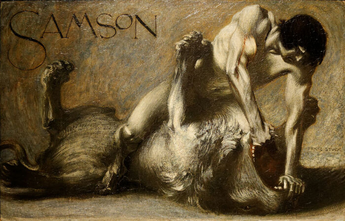 Самсон и лев, Франц фон Штук, 1891 год. \ Фото: fr.wikipedia.org.