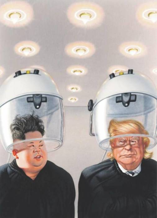 Величайшие причёски правительства. Автор: Gerhard Haderer.