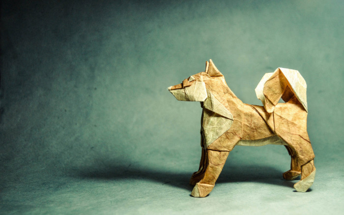 Дружелюбный пёс. Мастер оригами: Гонсало Гарсия Кальво (Gonzalo Garcia Calvo).