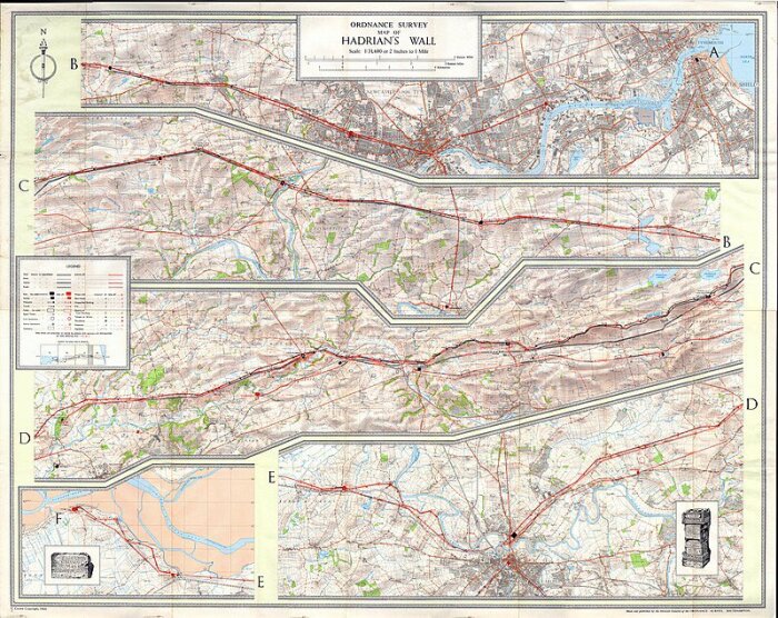 Обозрение карта стены Адриана, опубликованная в 1964 году. Пересмотренное и обновленное издание было опубликовано в 2010 году. \ Фото: twitter.com.