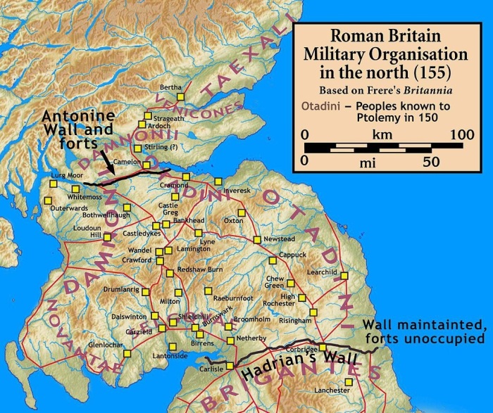 Римская Британия в правление Антонина Пия. \ Фото: wikipedia.org.