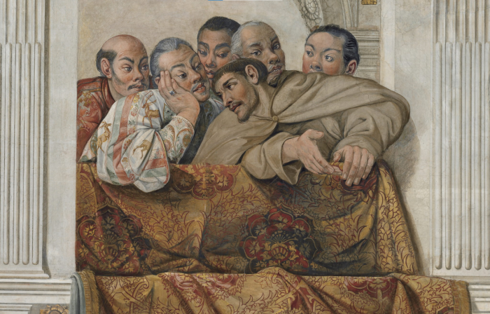 Визит Хасэкуры к Папе Римскому в 1615 году, Японская живопись, XVII век. \ Фото: en.wikipedia.org.