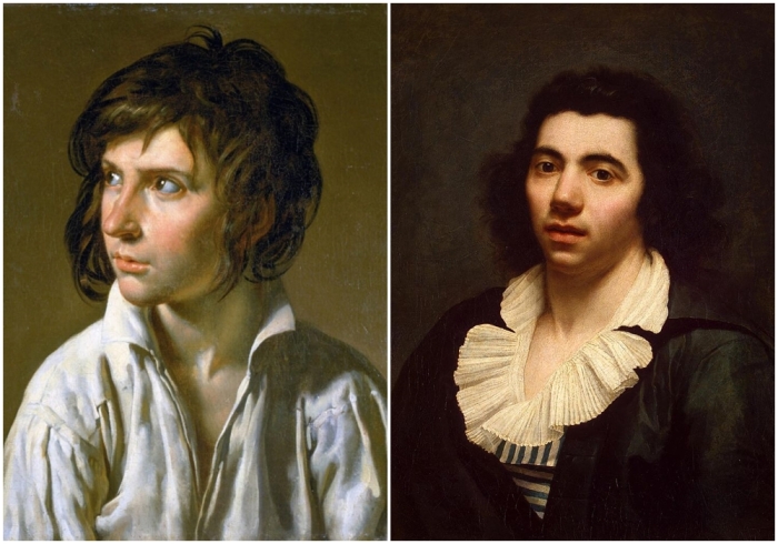 Слева направо: Портрет неизвестного мальчика, Анн-Луи Жироде-Триозон. \ Анн-Луи Жироде-Триозон, автопортрет, 1790 год.