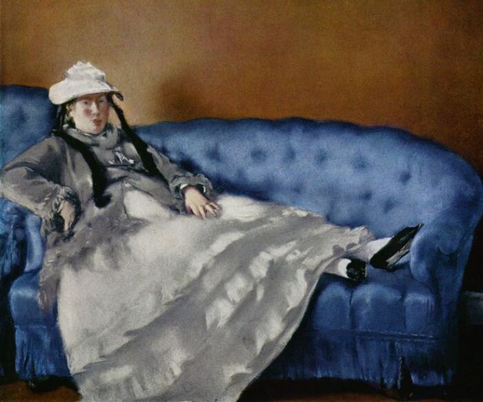 Мадам Мане (Сюзанна Леенхоф) на голубом диване, Эдуард Мане, Лувр, Париж. \ Фото: i.pinimg.com.