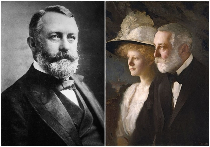 Слева направо: Генри Клей Фрик. \ Генри Клей Фрик и Хелен Фрик, 1910 год.